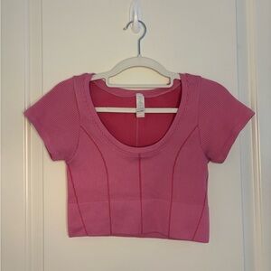 NWOT Aerie Pink Ribbed Women's Top